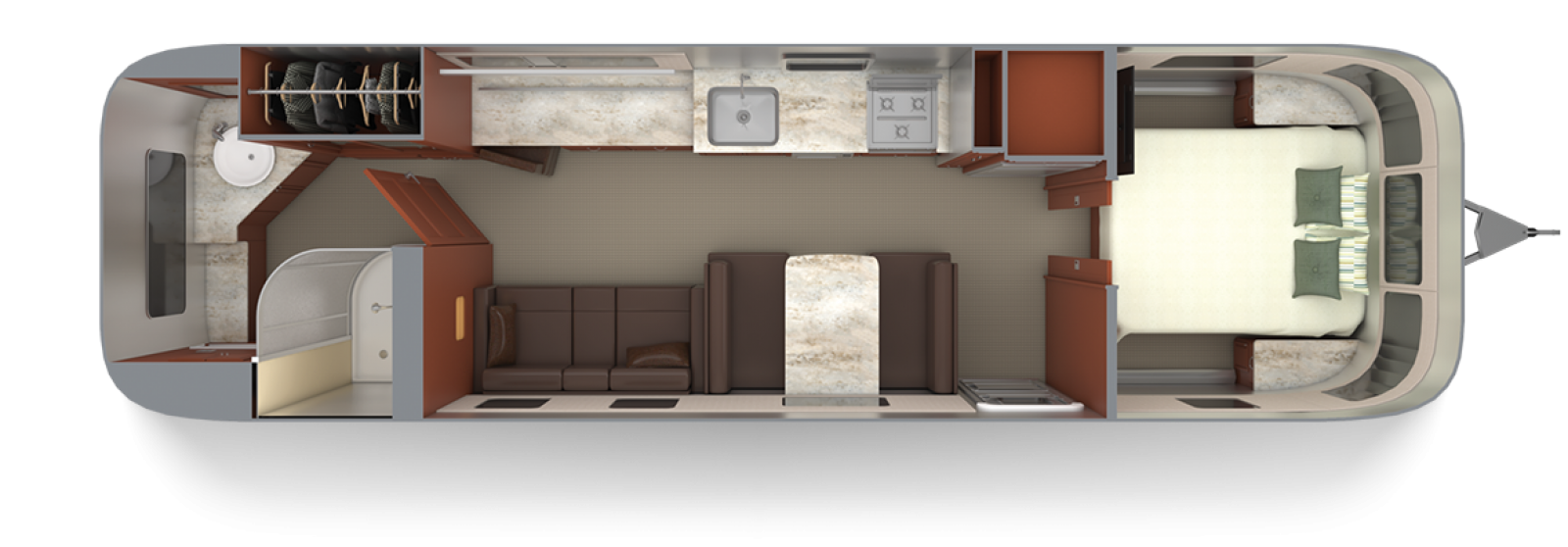 Classic 33FB Floor Plan Travel Trailers Airstream