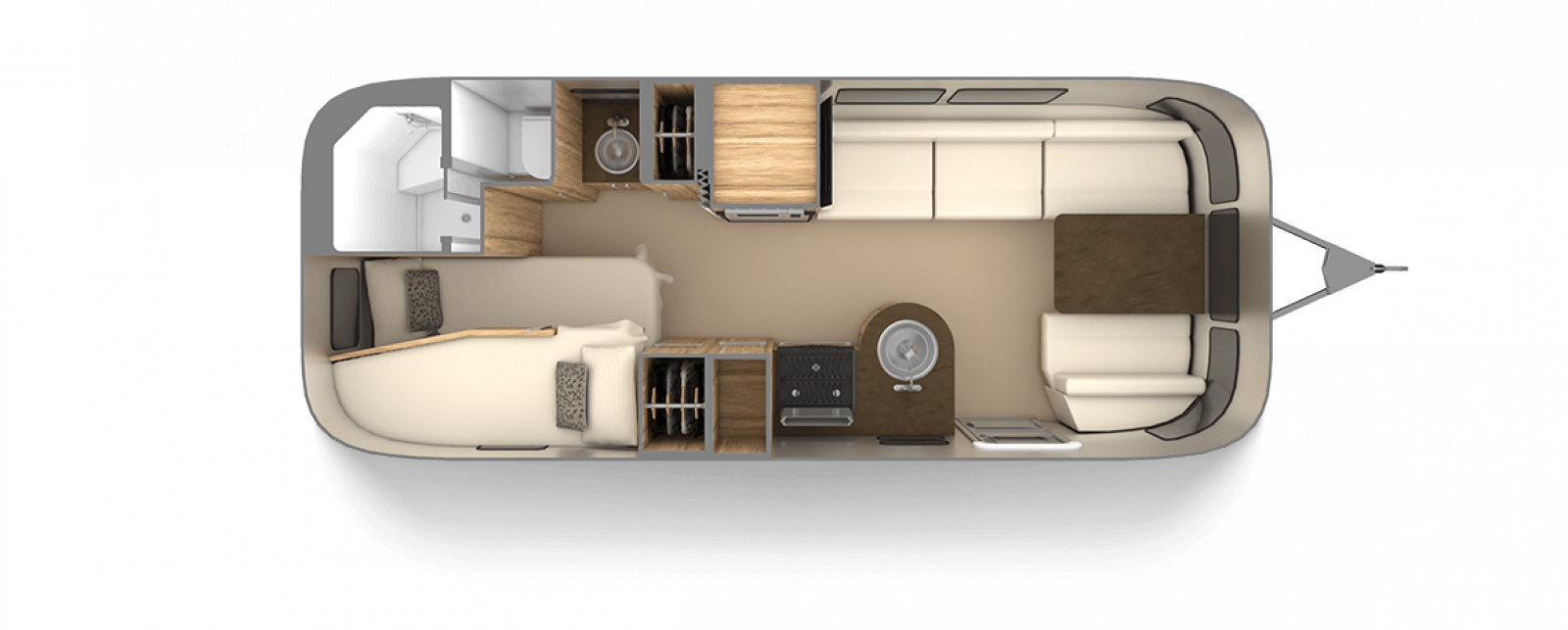 Flying Cloud 23CB Bunk Floor Plan | Travel Trailers | Airstream